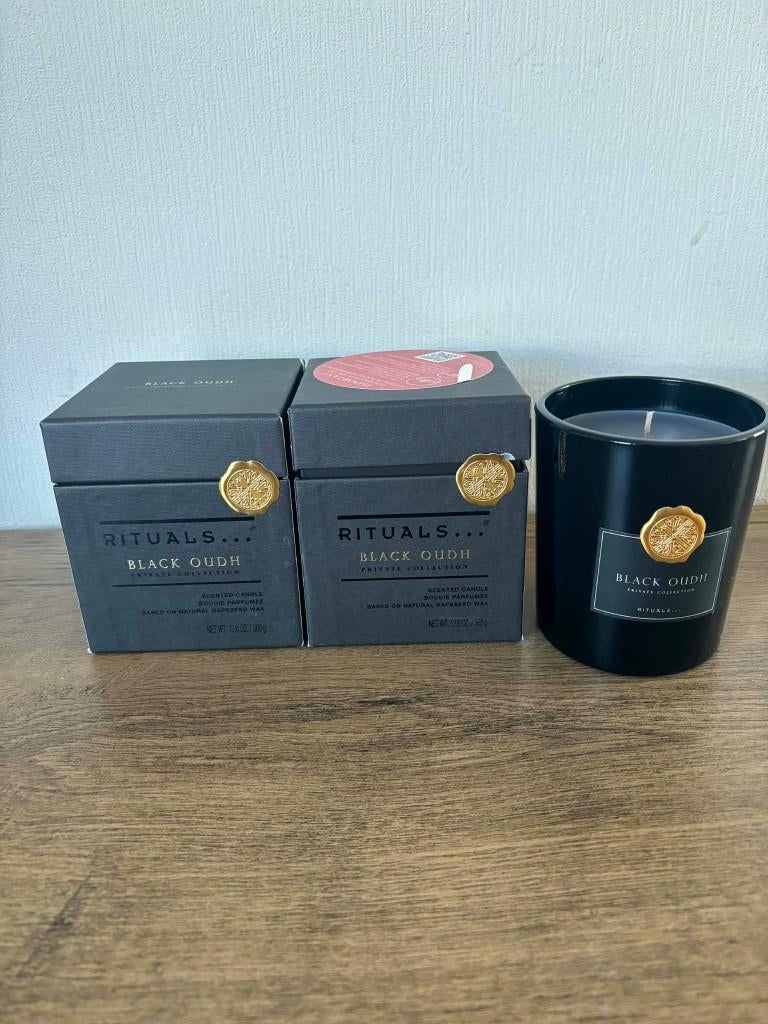 Rituals Black Oudh Kaars 360g, Overige materialen, Zwart, Nieuw, Ophalen of Verzenden