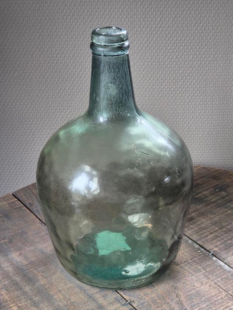 Groene gistfles, Huis en Inrichting, Woonaccessoires | Vazen, Ophalen of Verzenden, Groen, Glas, Minder dan 50 cm