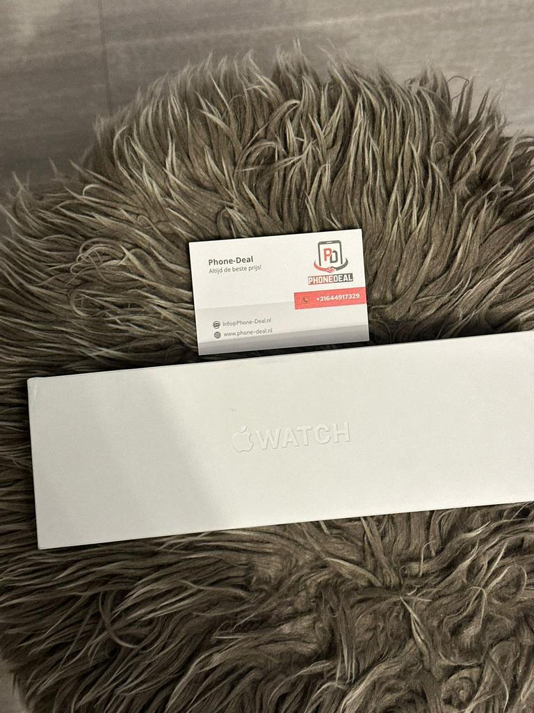 APPLE Watch Series 9 Cellular 45 mm Zilver Roestvrijstalen, Ophalen of Verzenden, Nieuw, Zwart, IOS