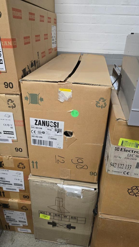 Zanussi wandschouw afzuigkap ZHC905XM //NIEUW IN DOOS//, Ophalen, Wandschouwkap, Motor, Nieuw