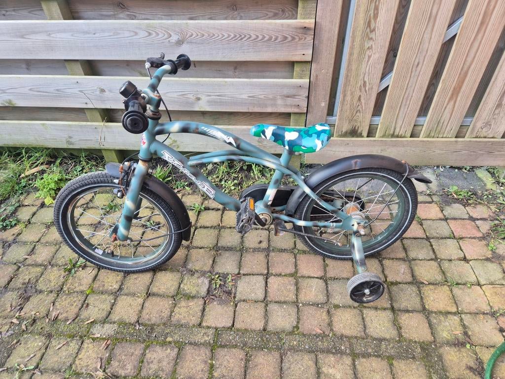 Jongens fiets (met zijwielen), Ophalen of Verzenden, Gebruikt, Staal, 24 inch of meer
