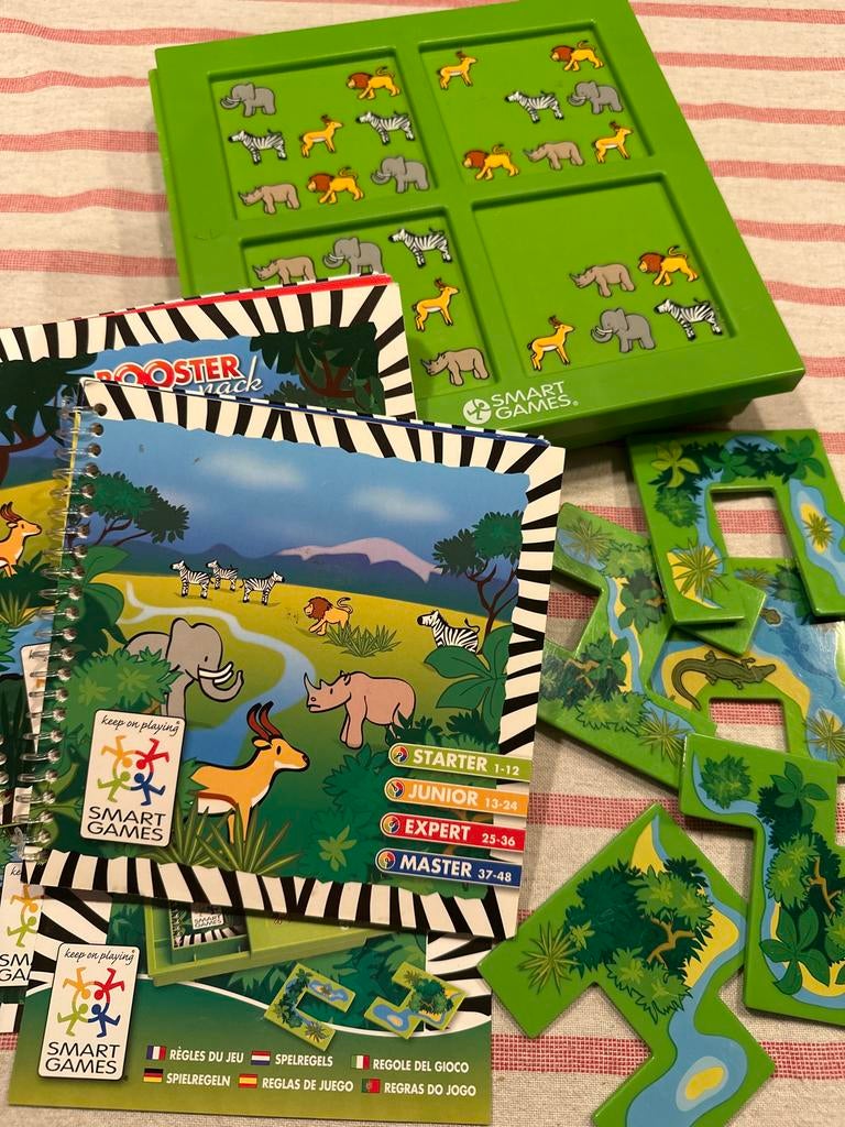 Smart Games Hide & Seek Safari + Uitbreiding, Een of twee spelers, Ophalen of Verzenden, Gebruikt