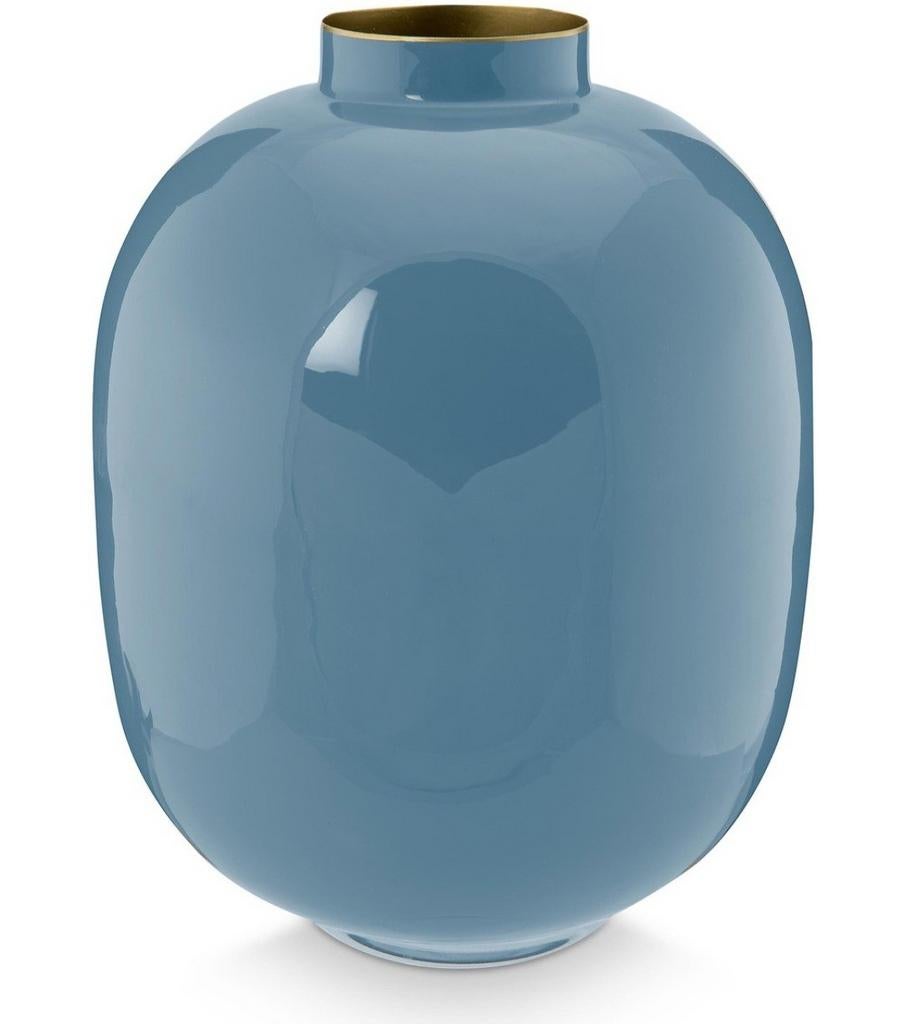 Blauwe Pip Studio Vaas - 25x32cm, Overige materialen, Blauw, Ophalen of Verzenden, Zo goed als nieuw