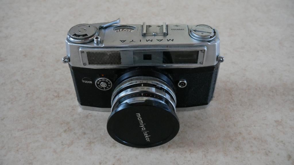 Mamiya Fodor camera + Mamiya Sekor 1:2.8 f=48mm lens, Audio, Tv en Foto, Verzenden, Gebruikt, Spiegelreflex, Overige Merken