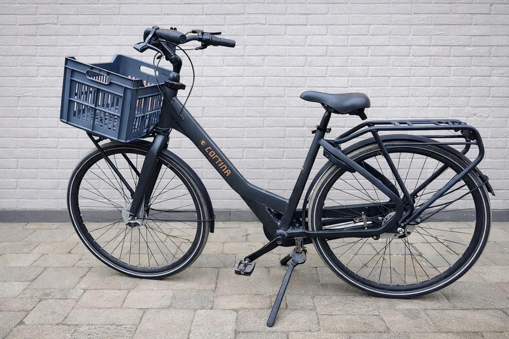 Cortina Damesfiets Black Gold Matt mt 50 + gratis axa slot, 47 tot 50 cm, Ophalen, Gebruikt, Overige merken