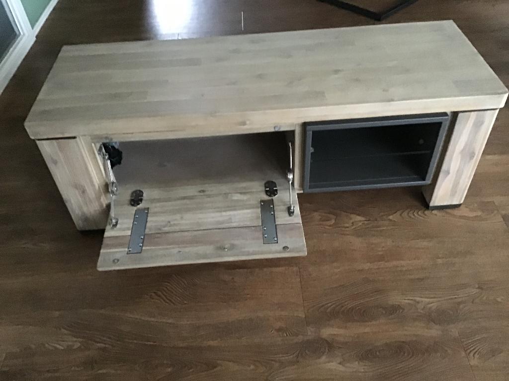 Tv meubel, Ophalen, 100 tot 150 cm, Vierkant, 50 tot 100 cm