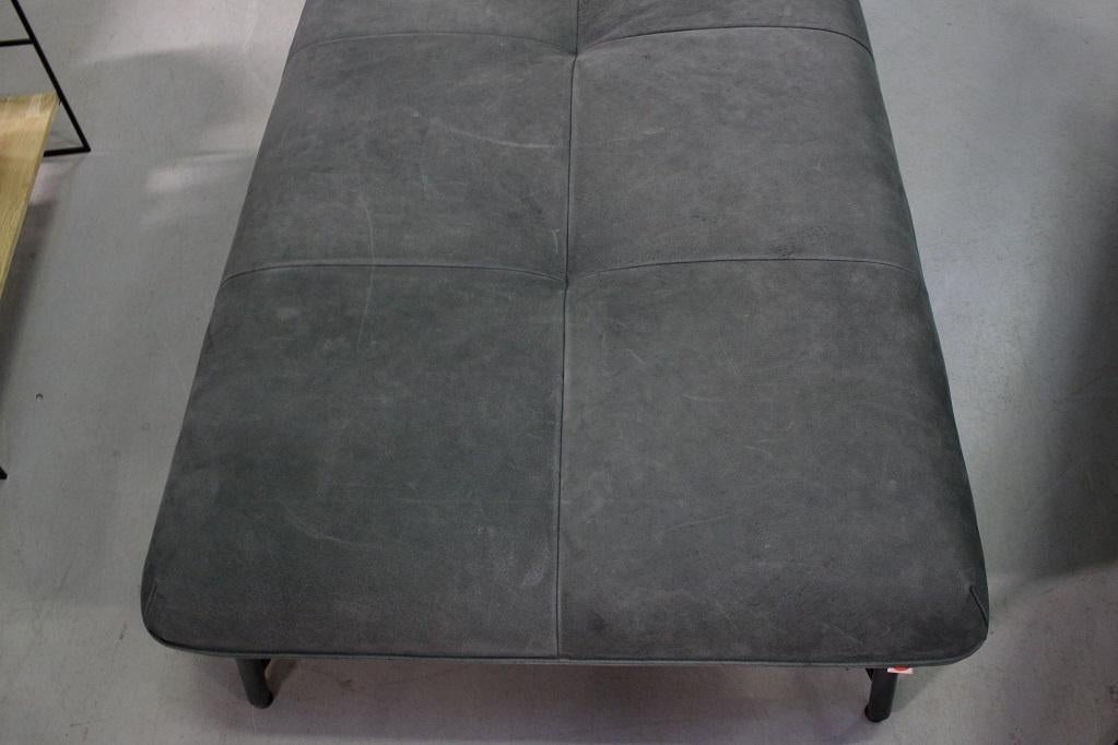 Luxe daybed lounge LENNOX Jess Design metaal leer Black, Ophalen, Zo goed als nieuw, Leer, 75 tot 100 cm