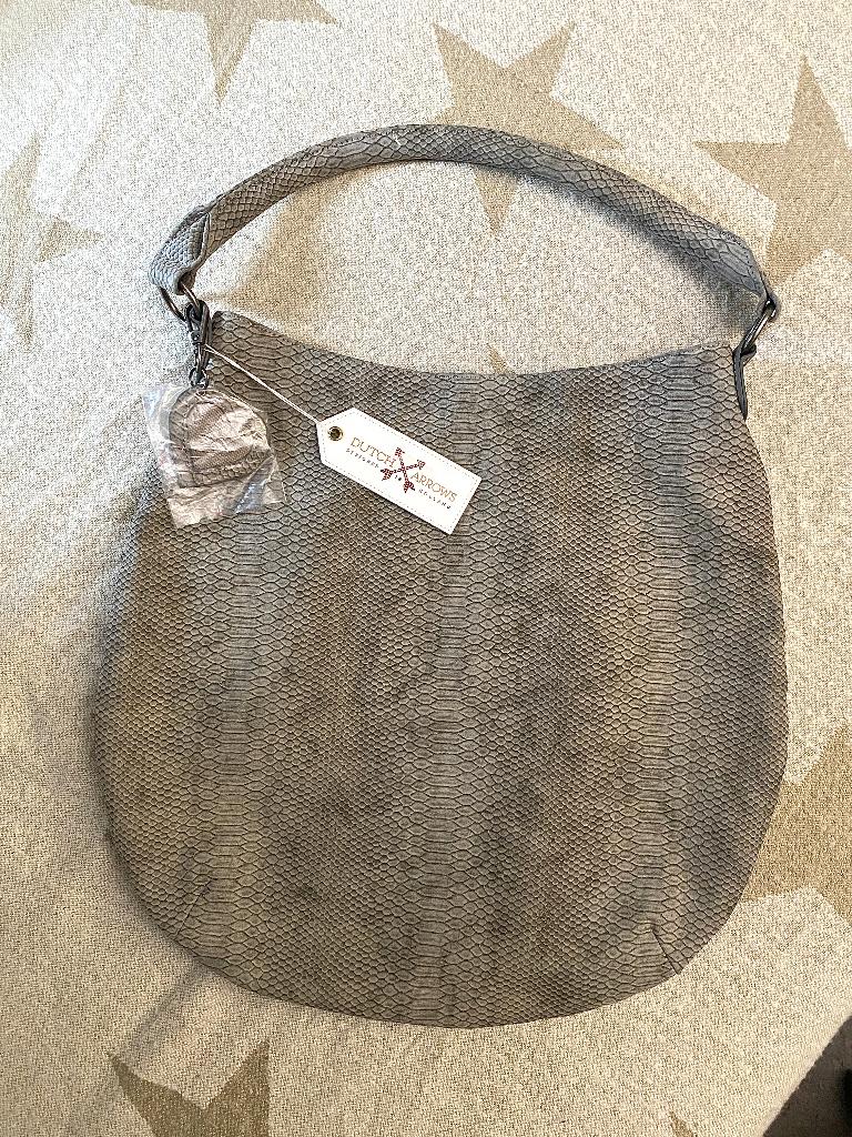 Dutch Arrows - Leren dames handtas, Ophalen of Verzenden, Nieuw, Grijs, Handtas