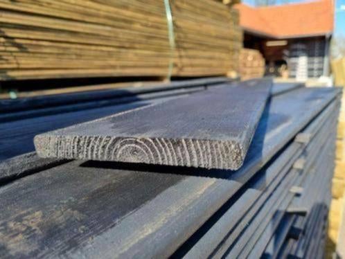 Douglas plank zwart geïmpregneerd 18x140mm voor €2,- per m1