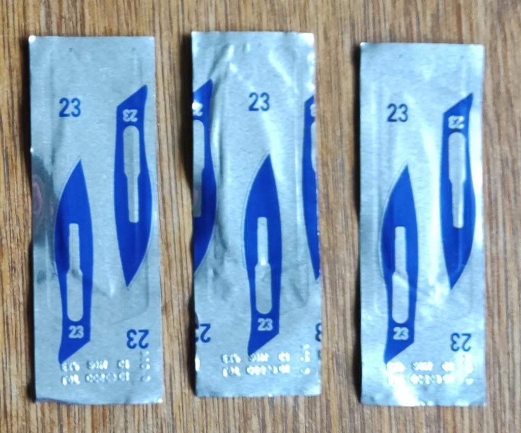 3 Swann Morton Stainlees steel surgical blade tandarts, Ophalen of Verzenden, Nieuw
