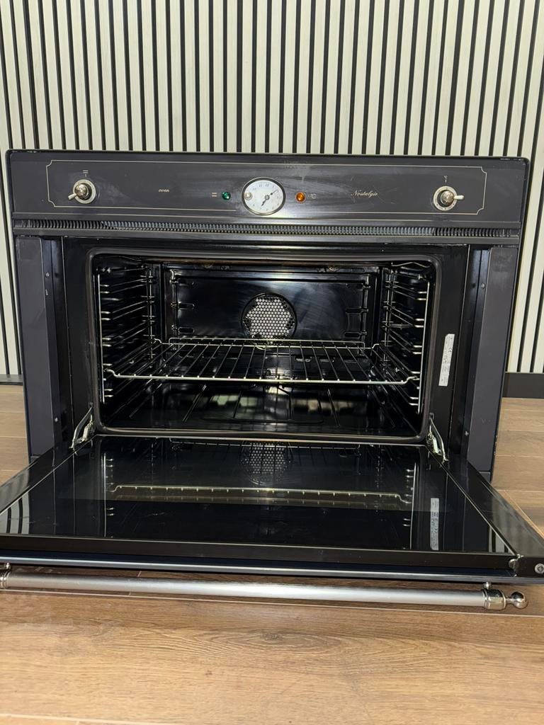 Luxe Nostalgische Boretti inbouwoven antraciet 90 cm, Witgoed en Apparatuur, Ovens, De schout 4, Fornello Esperta, Ophalen of Verzenden