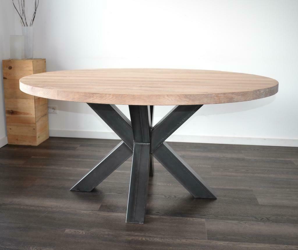 Ronde Eiken Tafels, Huis en Inrichting, Tafels | Eettafels, Nieuw, Vijf personen of meer, 100 tot 150 cm, 100 tot 150 cm