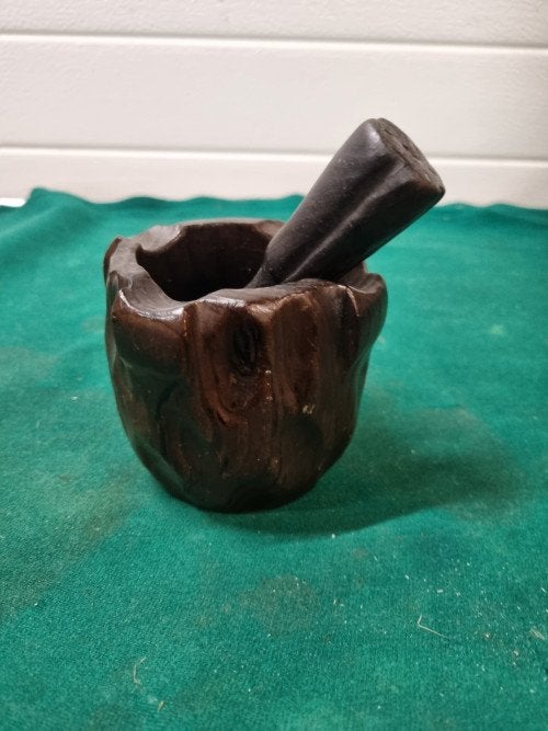 houten mortier vijzelmet stamper, Ophalen of Verzenden, 'T Olde Gre-j, Info@toldegrej.nl, Endepoelstraat 20f Didam