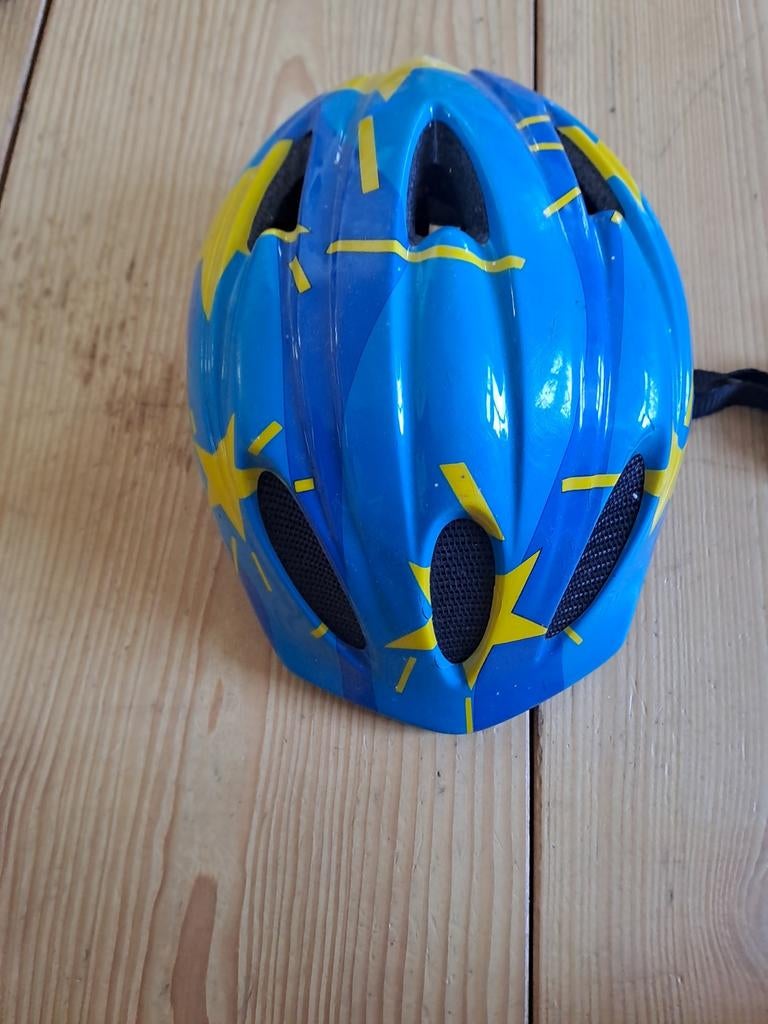 Fietshelm voor kinderen - Blauw met gele sterren, Gebruikt, Onbekend, Jongen of Meisje, Overige maten