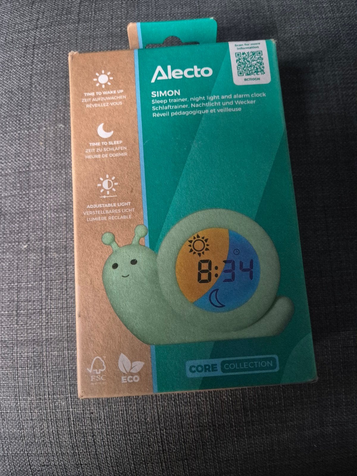 Alecto Simon Slaaptrainer Nachtlampje Wekker - Nieuw, Ophalen, Nieuw, Overige typen