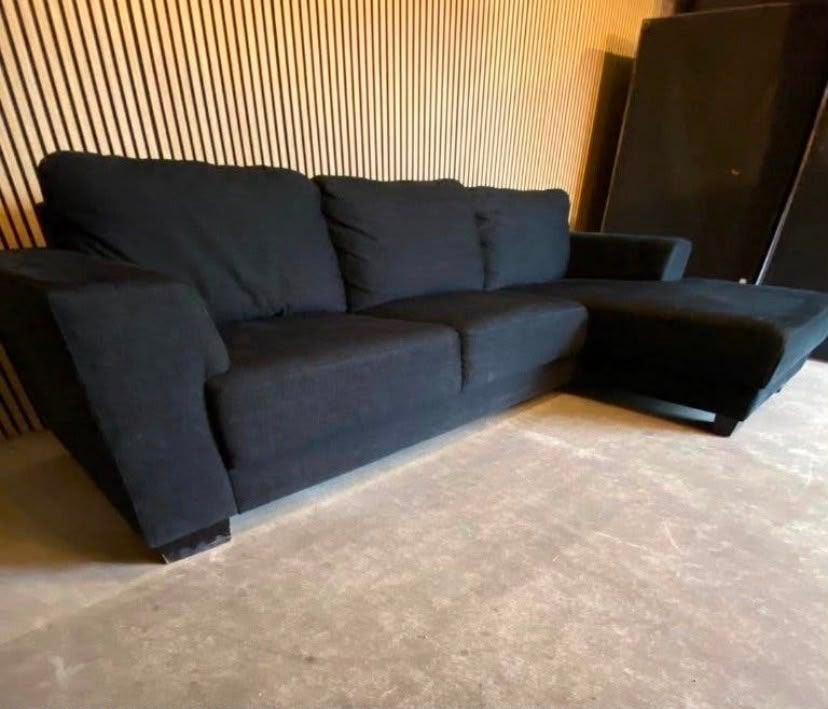!!ACTIE!! ZWARTE HOEKBANK, IN PRIJS VERLAAGD, 250 tot 300 cm, Verzenden, MODERN COMPACT, Hoekbank