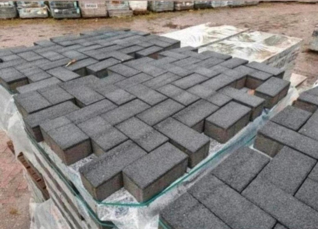 88m² Geocolor machinaal klinkers antraciet oprit s-partij, Klinkers, Nieuw, Ophalen of Verzenden, 10 m² of meer