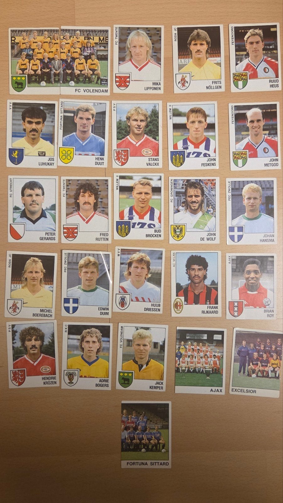 Voetbal 89 Panini - Diverse clubs en spelers, Verzenden, Gebruikt, Overige binnenlandse clubs, Spelerskaart