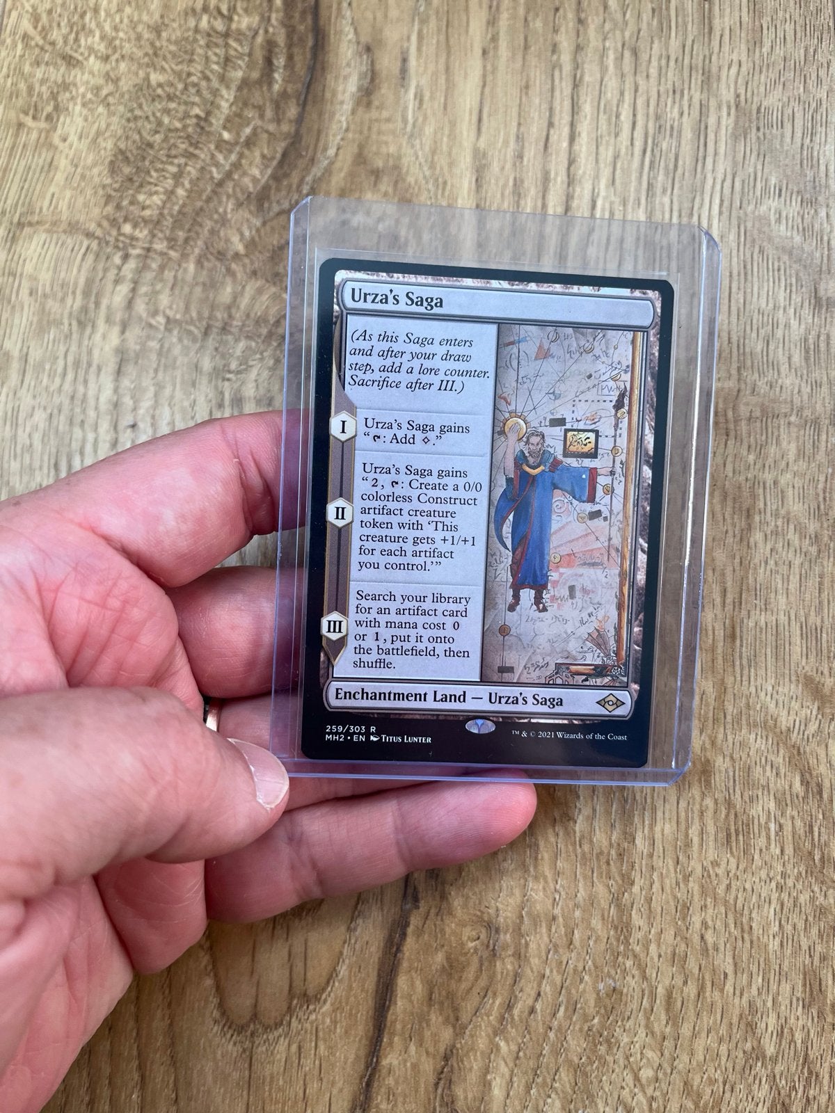 MTG Urza's Saga - Dubbel gesleeved, Ophalen of Verzenden, Zo goed als nieuw, Losse kaart