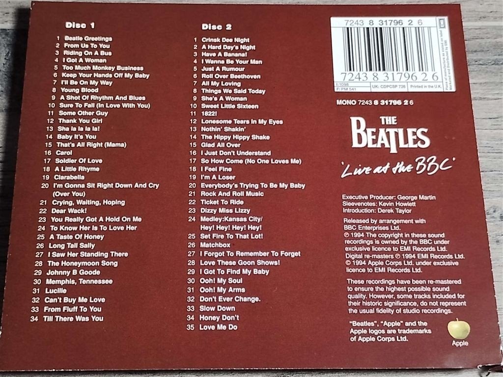 The Beatles ‎– Live At The BBC [2 CD], Ophalen of Verzenden, Zo goed als nieuw