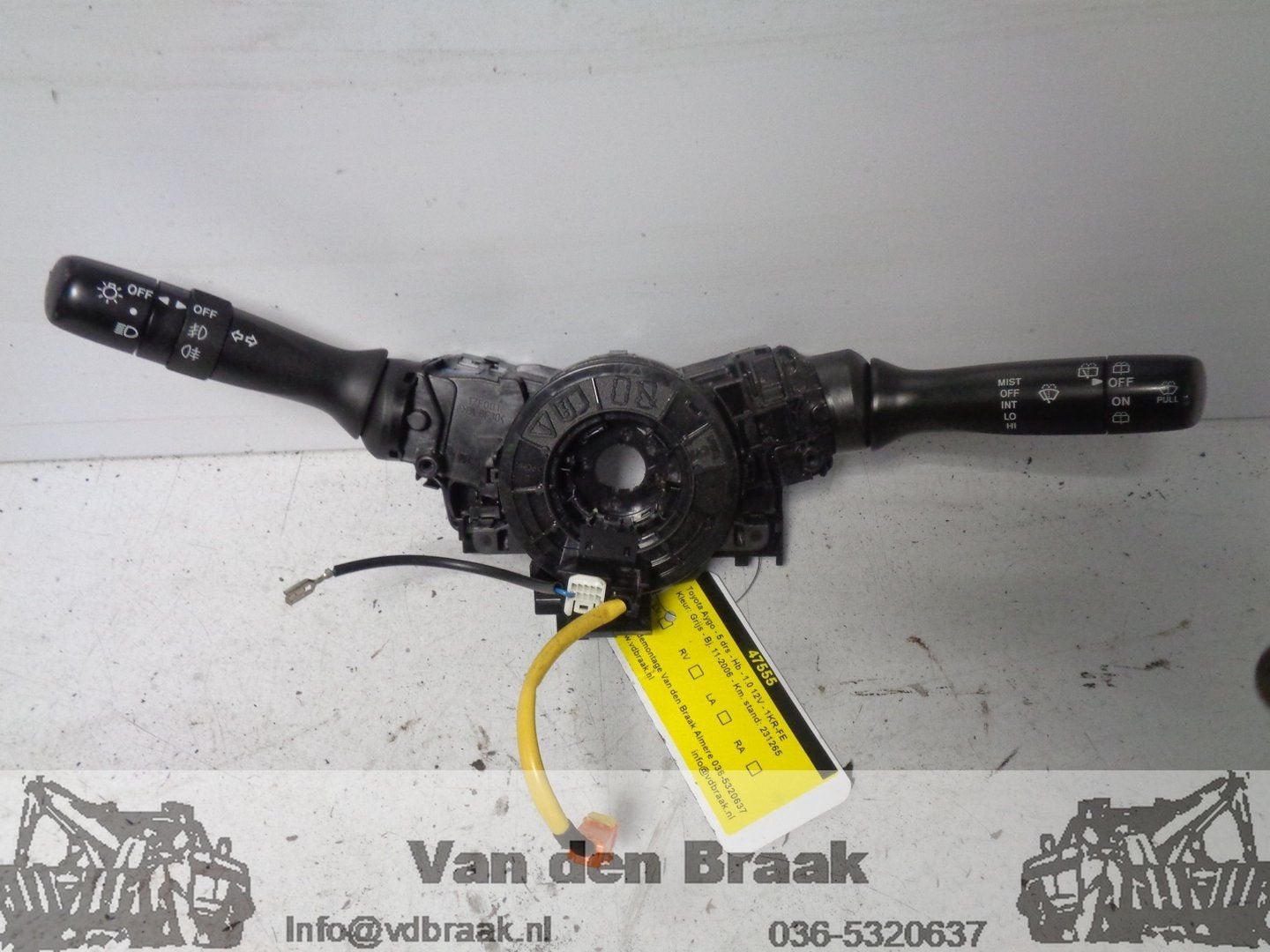Toyota Aygo 2005-2014 Kolomschakelaar, Gebruikt, Herkomst onderdeel bekend, -, Ophalen of Verzenden