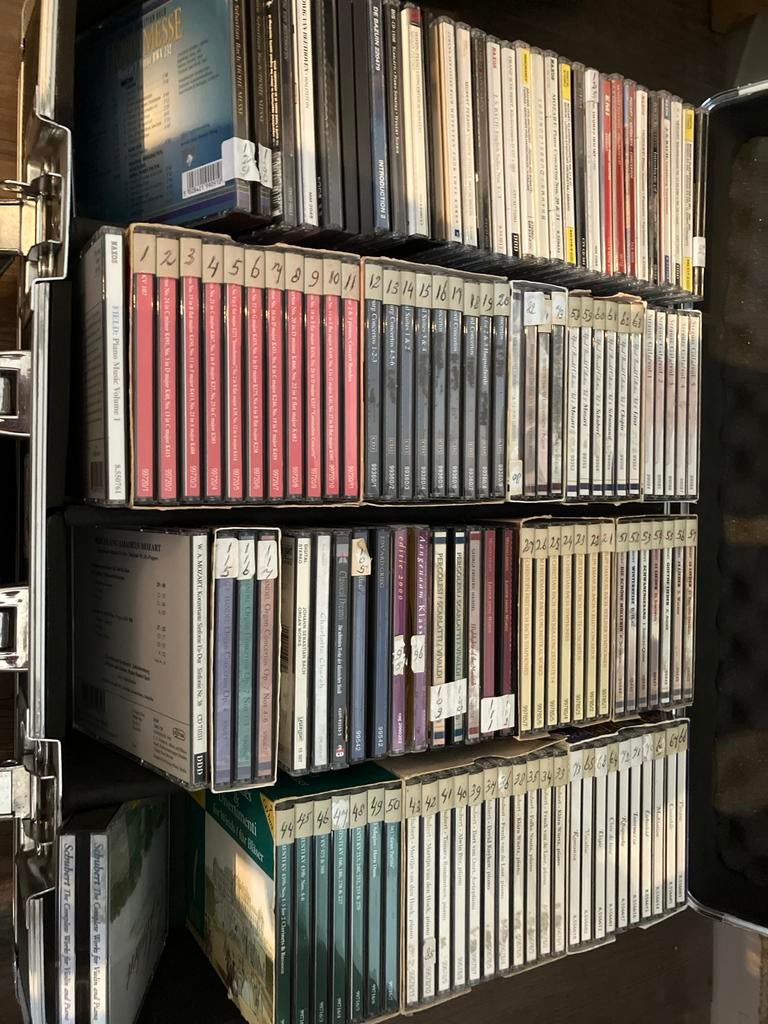 CD koffer vol klassieke muziek: piano en orgel, Cd's en Dvd's, Cd's | Klassiek, Gebruikt, Overige typen, Romantiek, Boxset, Ophalen