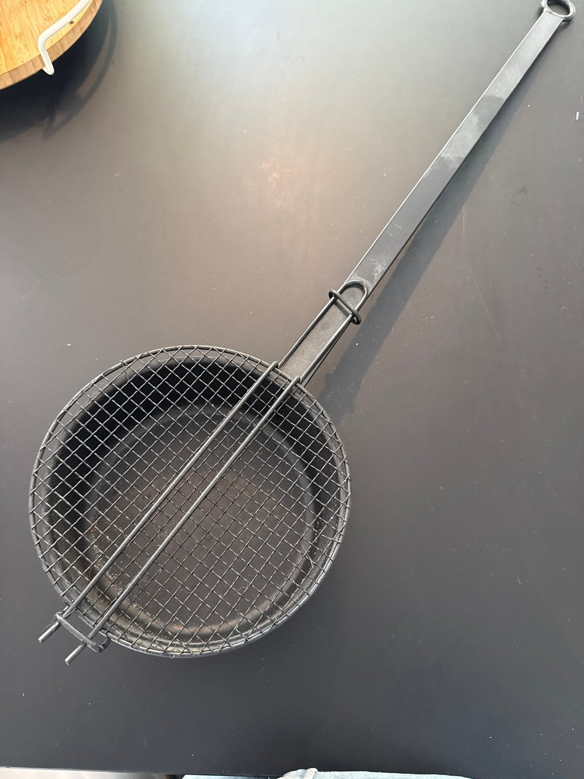 Popcornpan met lange steel - ideaal voor kampvuur, Ophalen, Overige materialen, Gebruikt, Geschikt voor barbecue