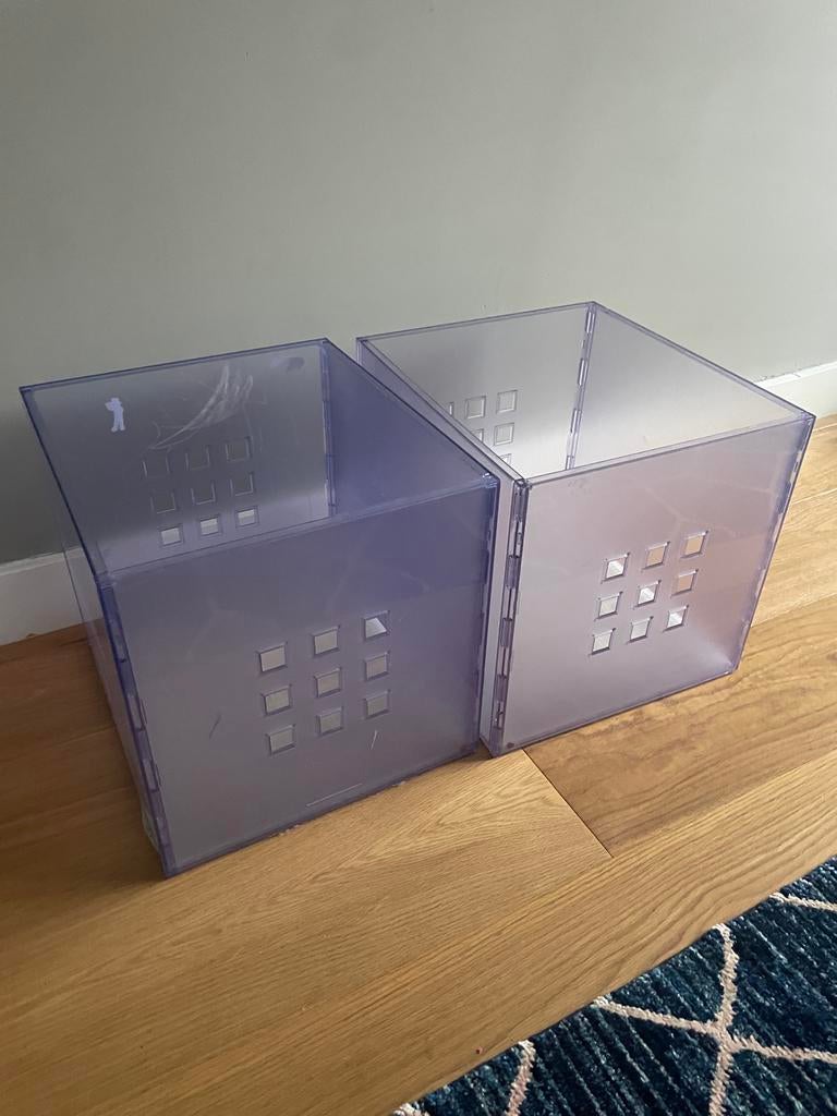 2x Transparante Opbergers voor IKEA Kallax Kast, Ophalen, Gebruikt
