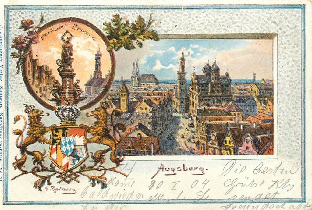 702-044-049 Augsburg, Verzenden, Voor 1920, Duitsland