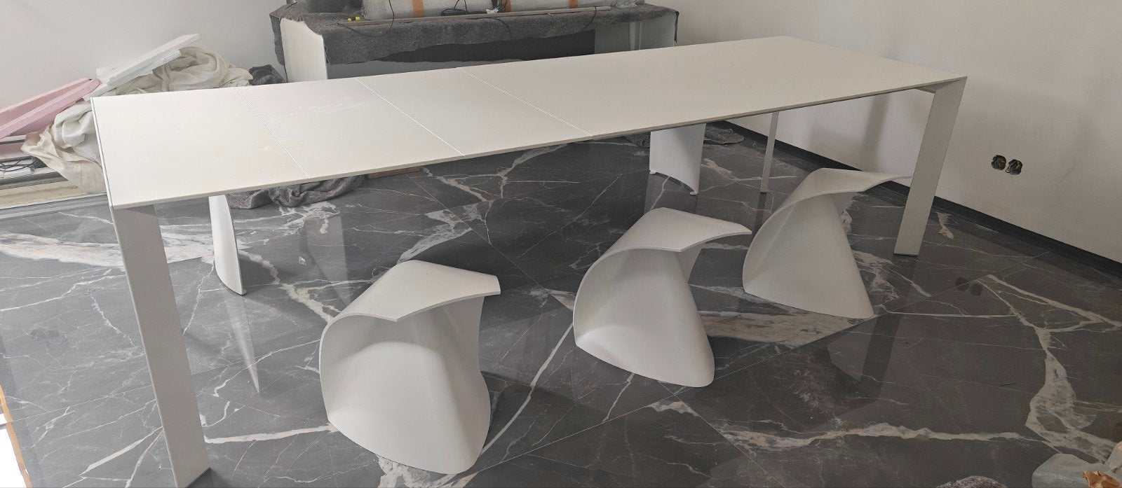 Kristalia Nori uitschuifbare tafel - 90x166/278cm, Huis en Inrichting, Ophalen, 200 cm of meer, 50 tot 100 cm, Zo goed als nieuw