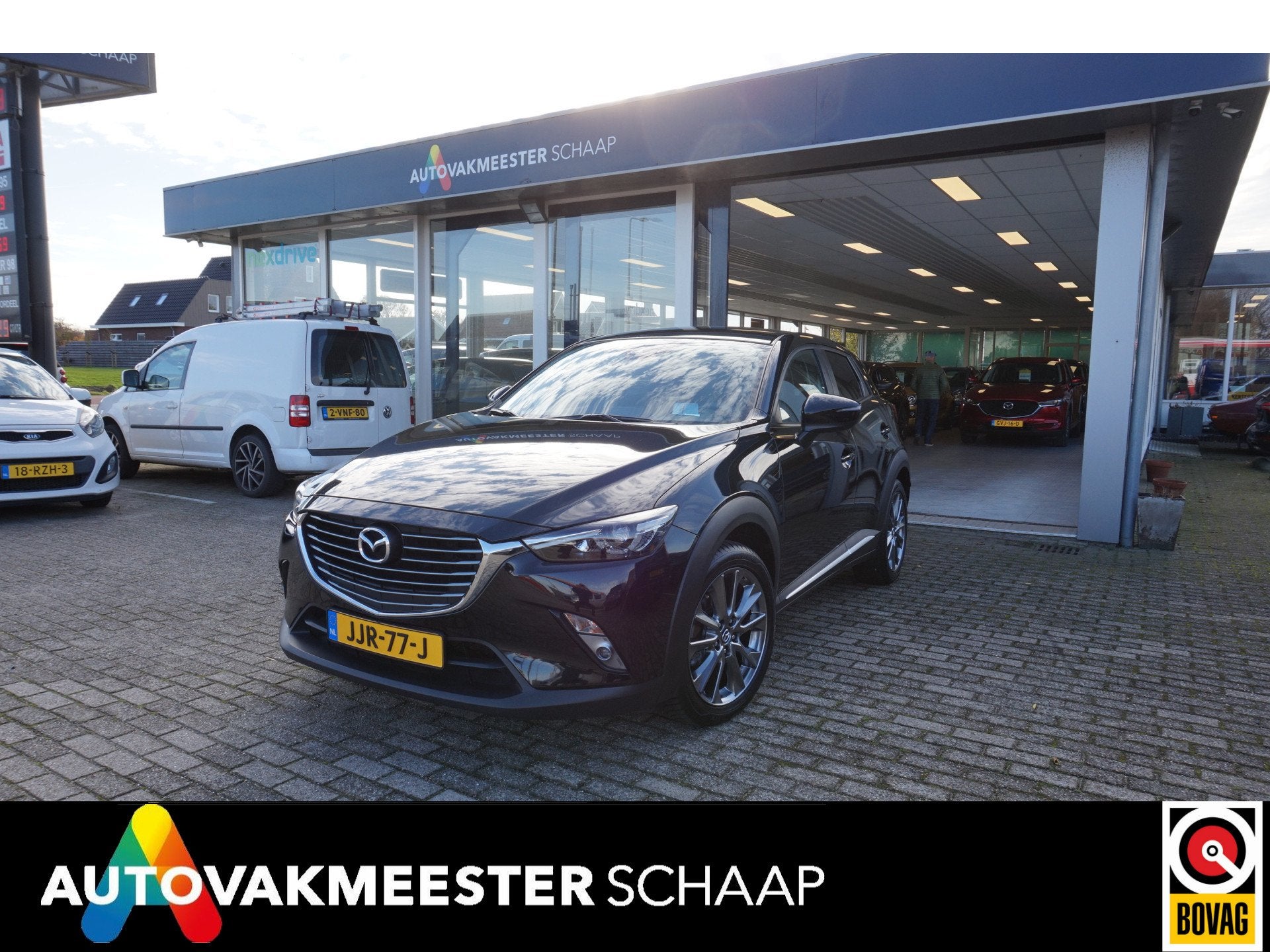 Mazda CX-3 2.0 SkyActiv-G 120 TS+ ,80dkm Aut Incl 12 mnd bov, Auto's, Euro 6, 4 cilinders, Zwart, Leder