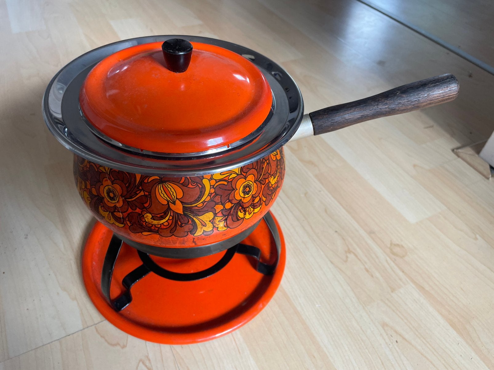 Fondueset uit jaren ‘70, Witgoed en Apparatuur, Fonduesets, Ophalen, Gebruikt, Brander, Fondueset