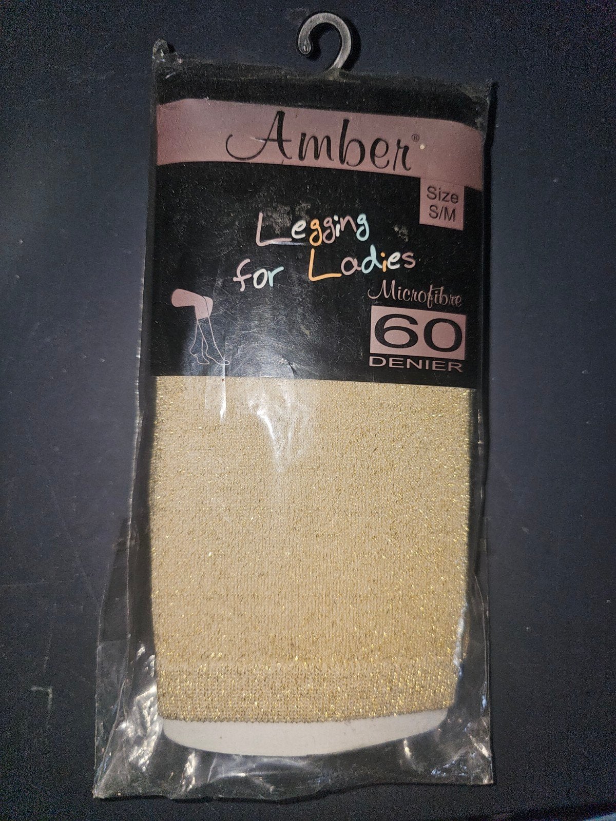 Gouden Legging voor Dames - Maat S/M - 60 Denier, Kleding | Dames, Legging, Amber, Maat 36/38 (S), Nieuw
