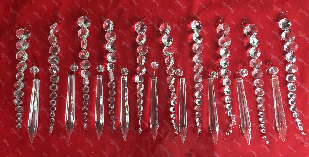 Verzameling kristalglazen Prisma's en Kegels -, Antiek en Kunst, Ophalen of Verzenden