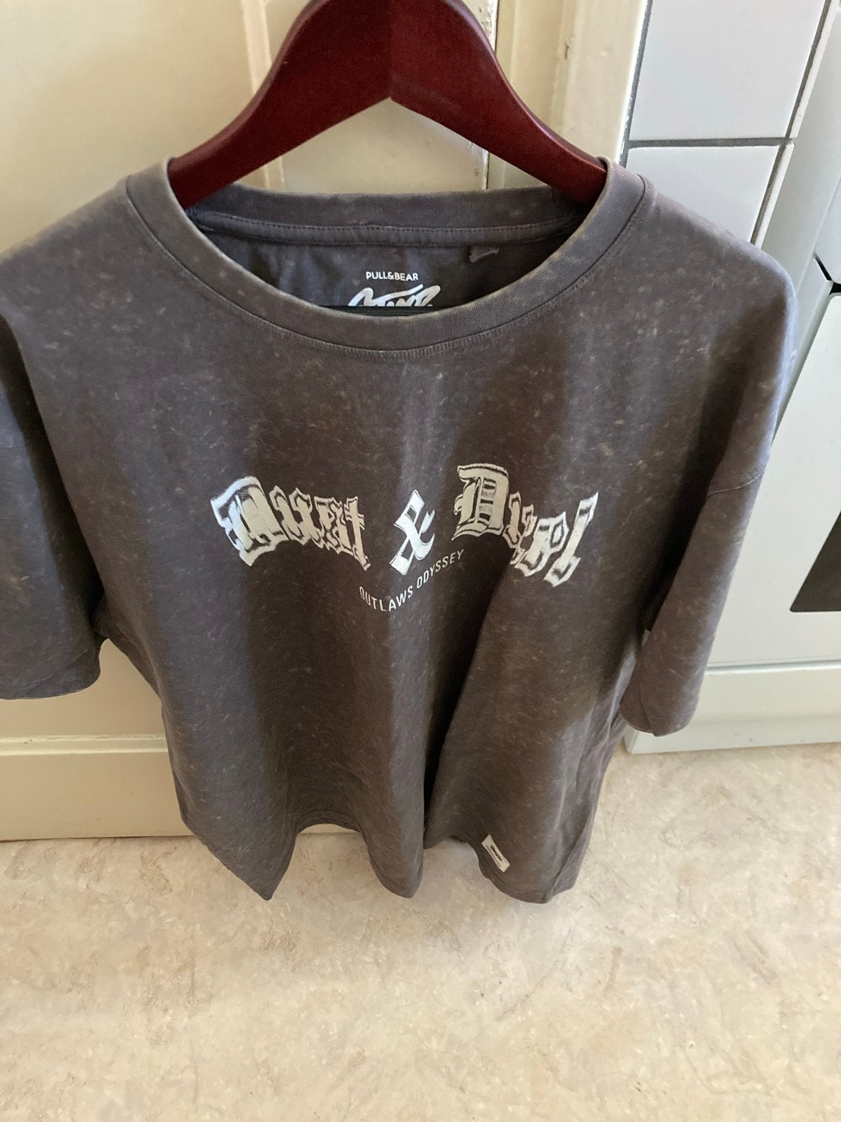Pull&Bear T-shirts met print - Maat L, Verzenden, Zo goed als nieuw, Maat 52/54 (L), Grijs