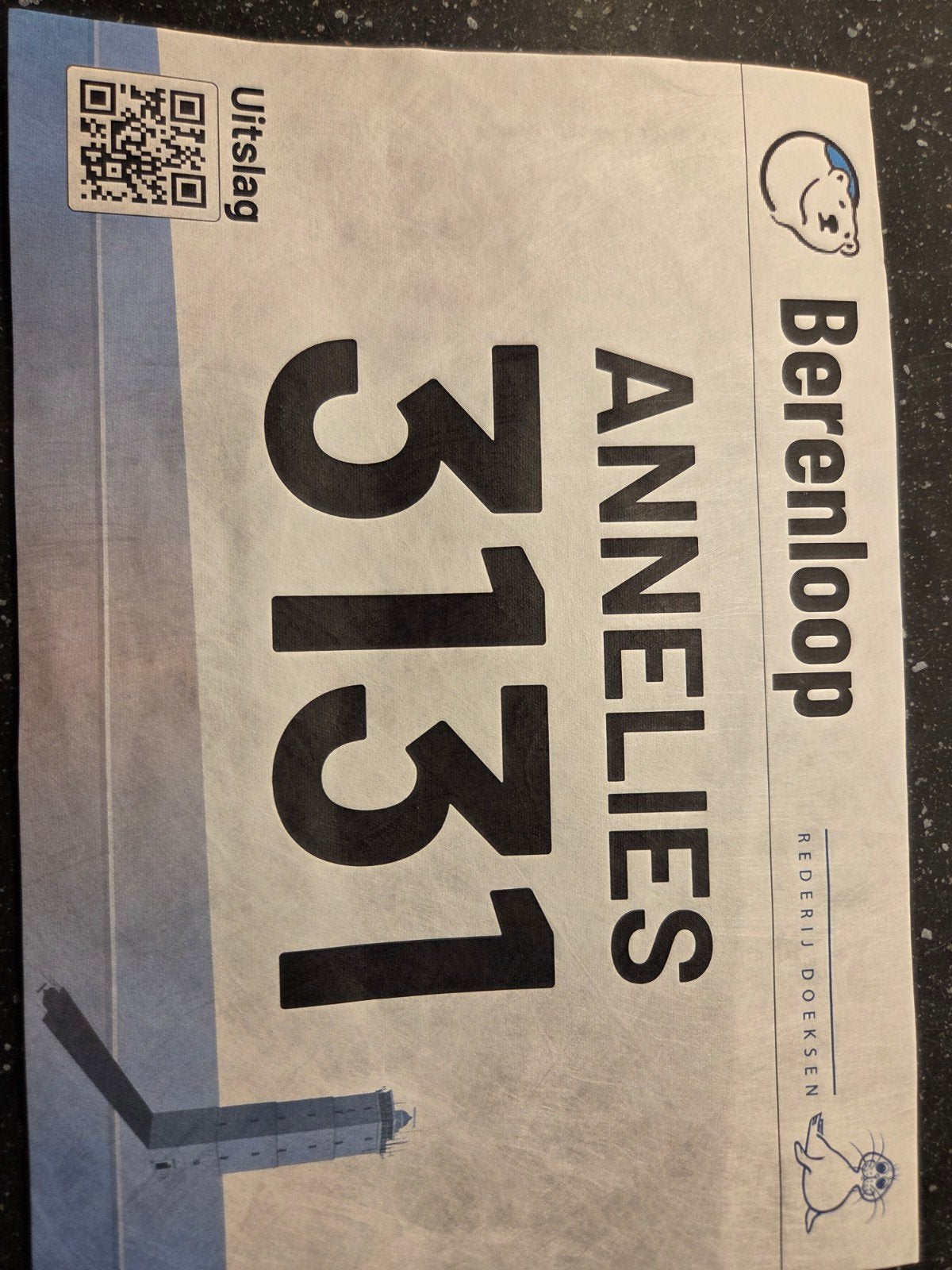 Berenloop startbewijs halve marathon met geluksnummer!, Ophalen of Verzenden, Nieuw, Overige typen, Overige merken