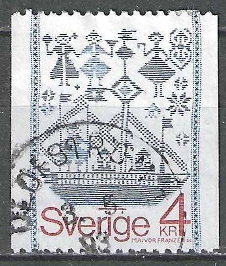 Zweden 1979 - Yvert 1038 - Muurtapijt van Scanie (ST), Verzenden, Zweden, Gestempeld