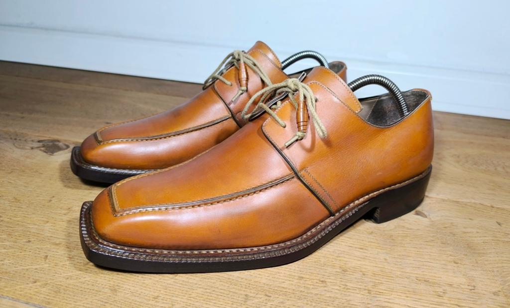 Harris Firenze exclusieve herenschoenen maat 10 / 44,5, Ophalen, Bruin, Zo goed als nieuw, Harris Firenze