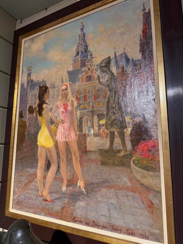 Harry Maas, 2 dames in Nijmegen, staat in boek van Harry!, Ophalen