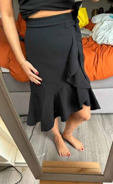 Prachtige rok, H&M, zwart, maat 34, Kleding | Dames, Rokken, H&M, Verzenden, Zwart, Nieuw