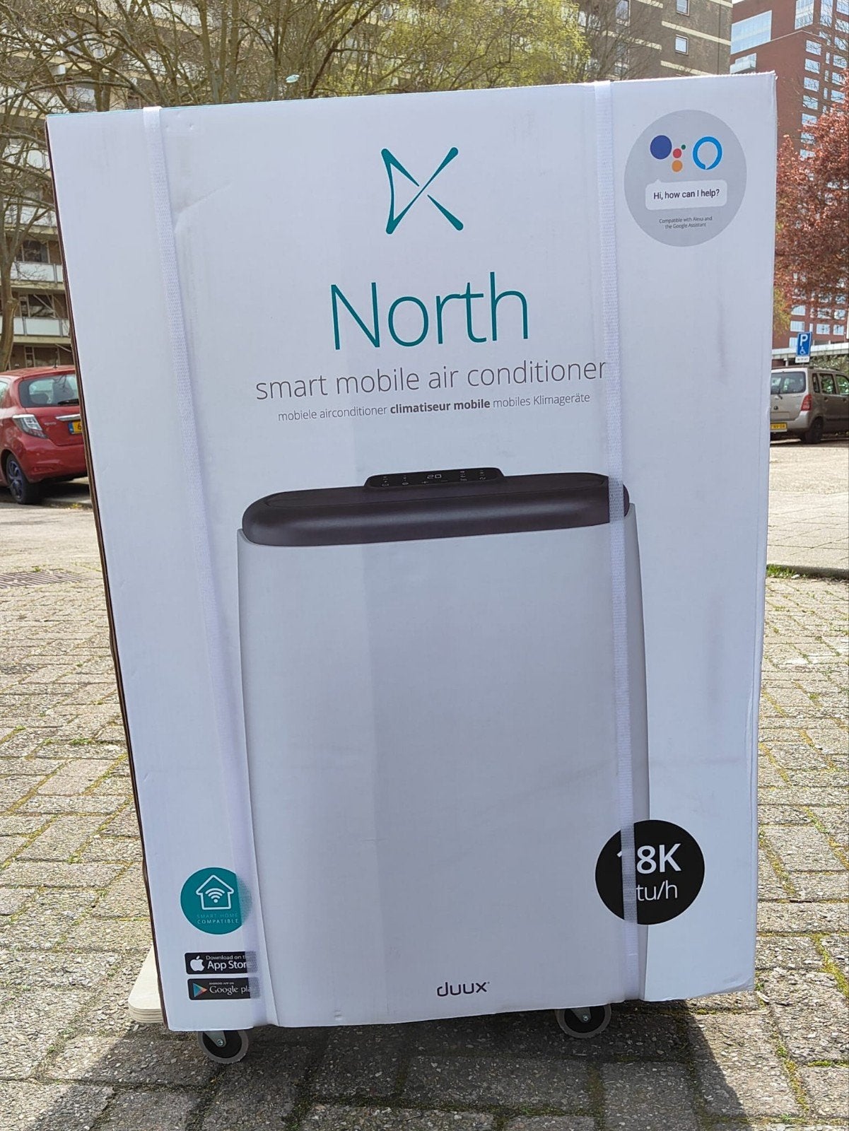 Duux North Smart Mobiele Airconditioner 18K BTU/h Wit, Witgoed en Apparatuur, Airco's, Timer, Nieuw, 3 snelheden of meer, Ophalen of Verzenden