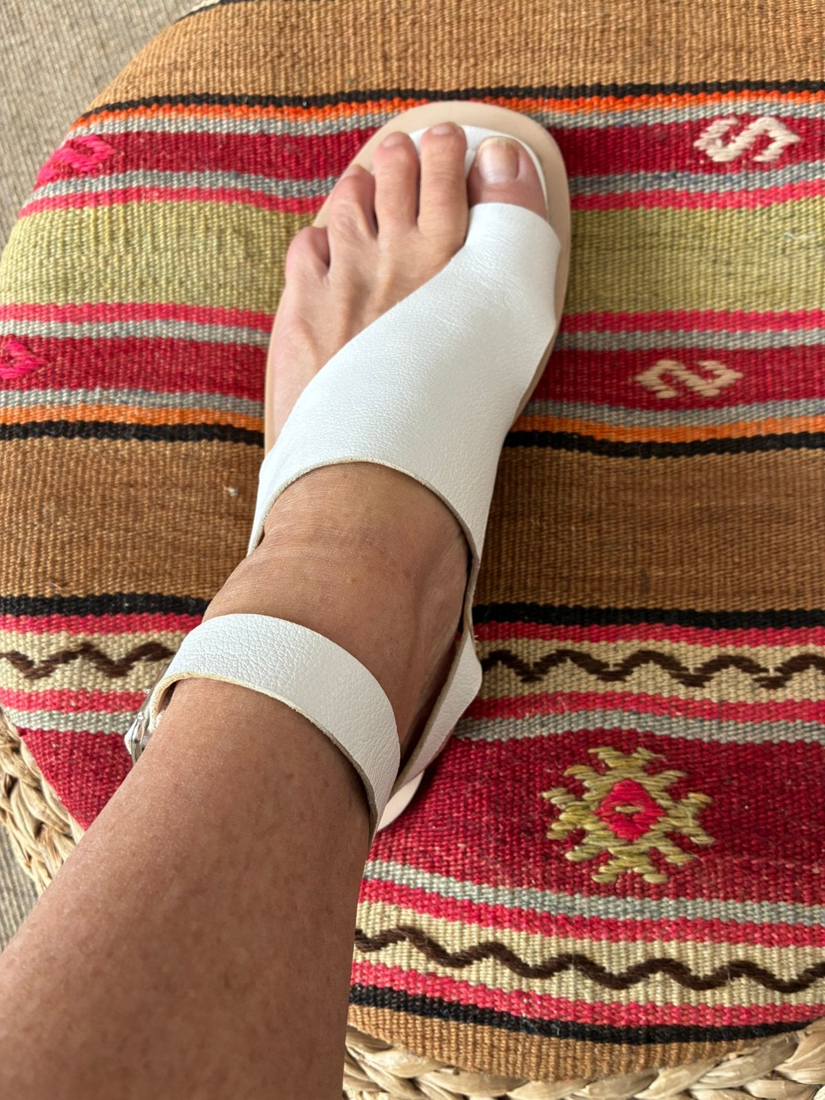 Sandalen wit leer 39, Kleding | Dames, Wit, Zo goed als nieuw, Sandalen of Muiltjes, Ophalen of Verzenden