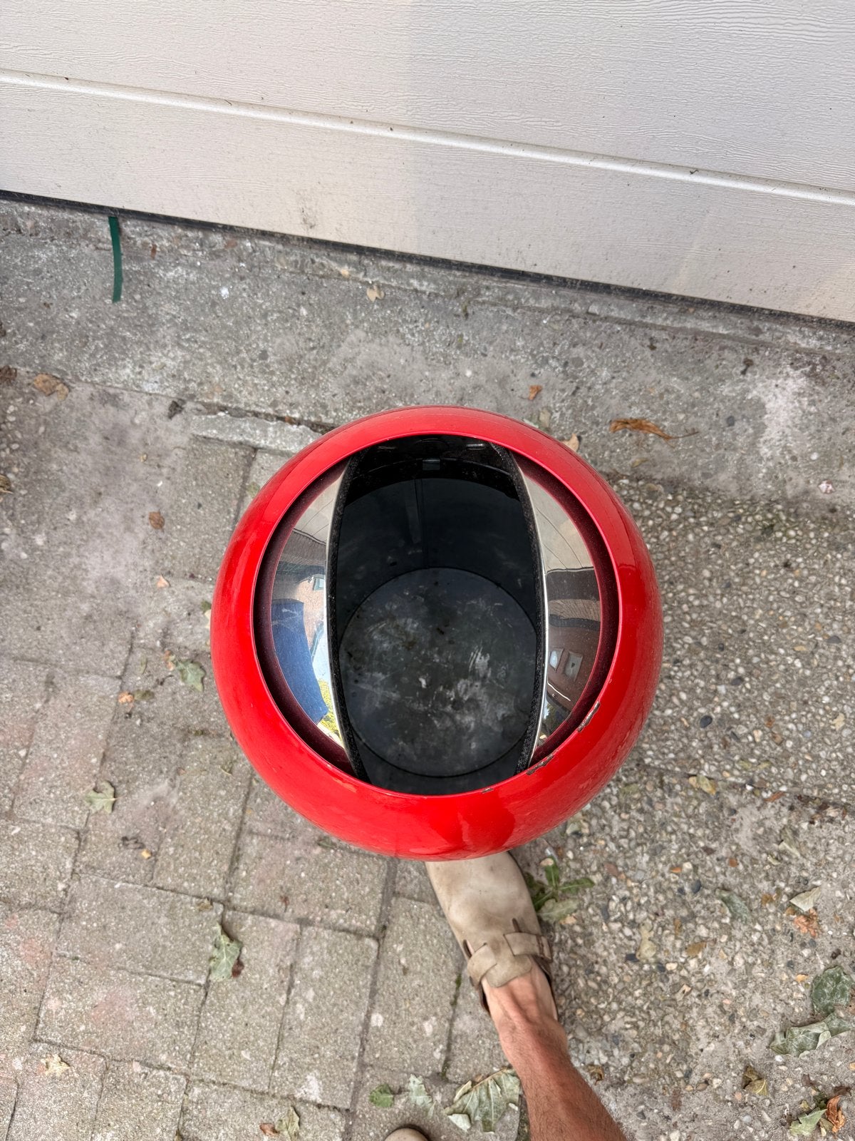 Wesco Prullenbak 60L Rood met Pedaal, Huis en Inrichting, Woonaccessoires | Prullenbakken, Ophalen, Gebruikt, Met pedaal, 40 liter of meer