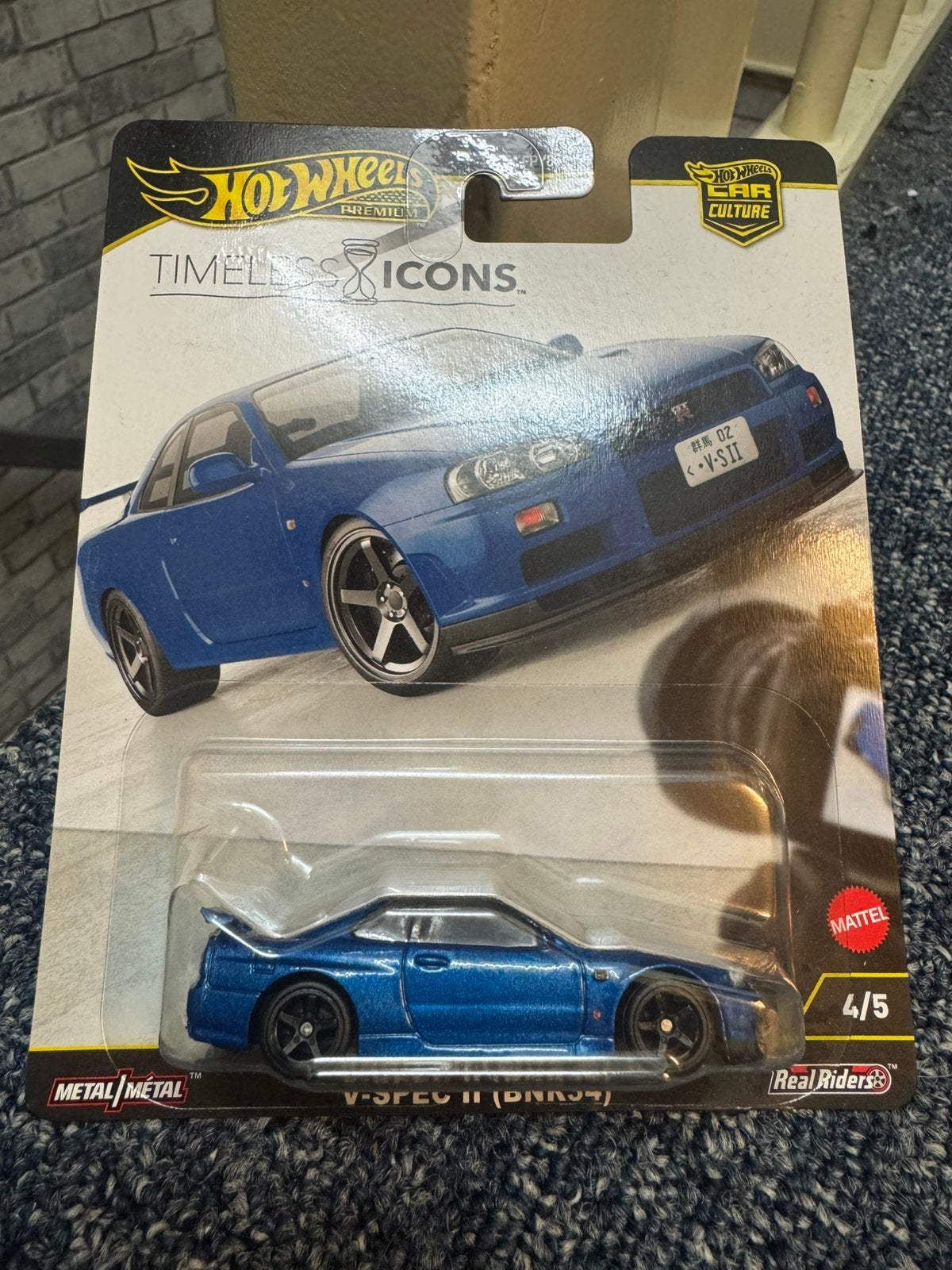 Nissan Skyline GTR R34 Hotwheels Real Riders, Verzenden, Nieuw, Auto
