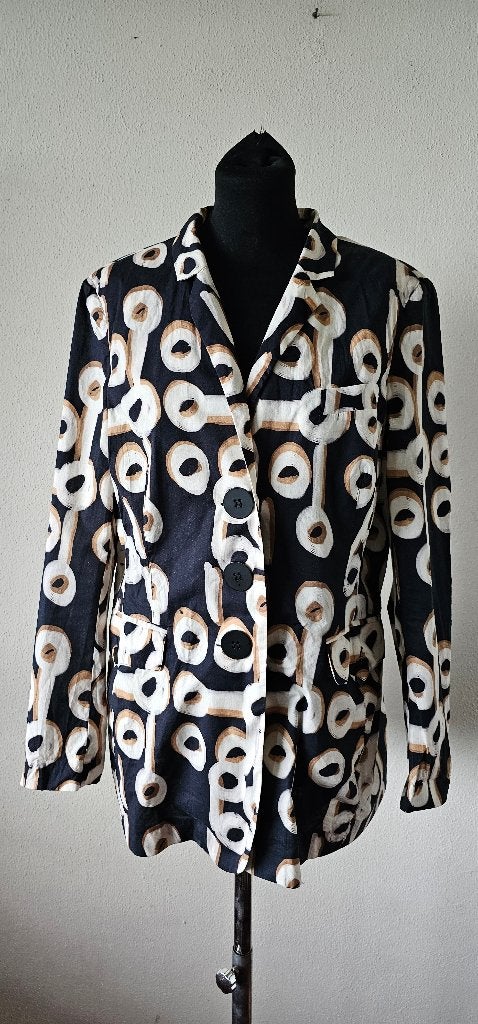 ML Collections Bruine Zomer Blazer Maat 46 (24625), Bruin, Maat 46/48 (XL) of groter, Nieuw, Ophalen of Verzenden