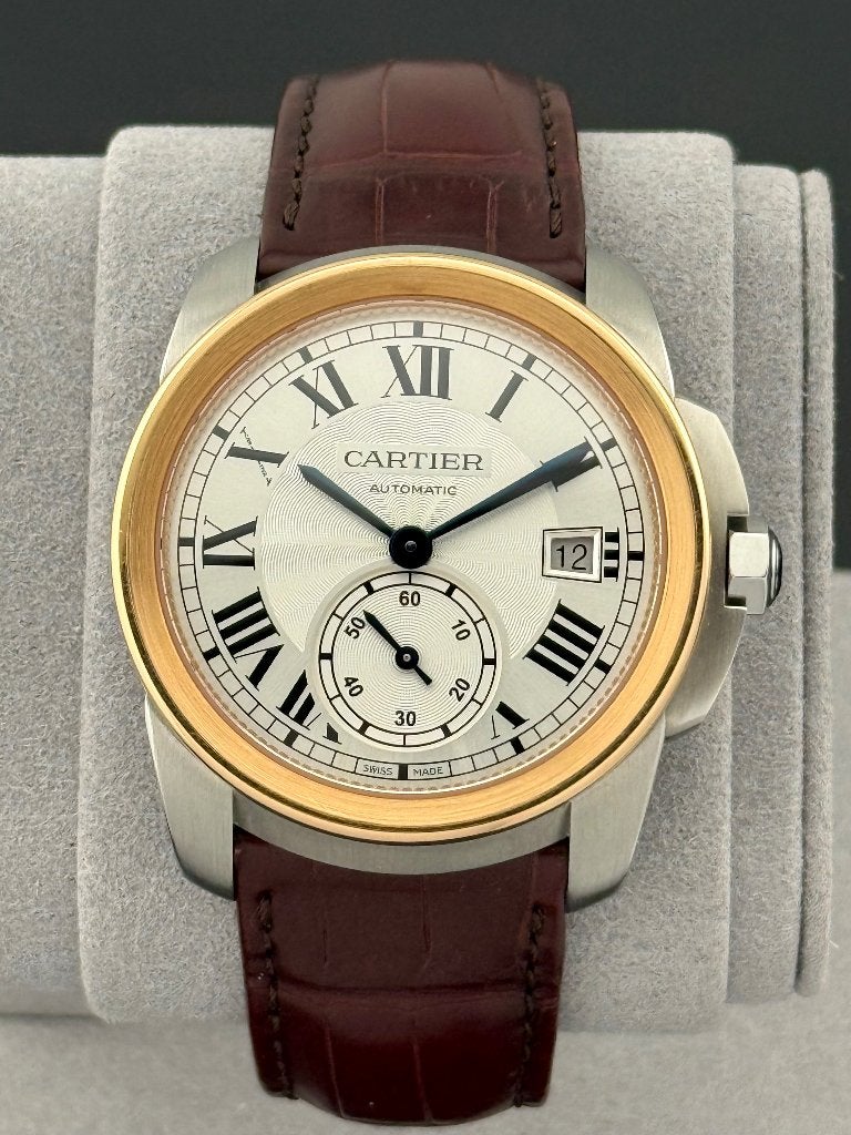 Cartier Kaliber 38 W2CA0002 Zilver 2017 Full, Overige merken, Leer, Polshorloge, Ophalen of Verzenden