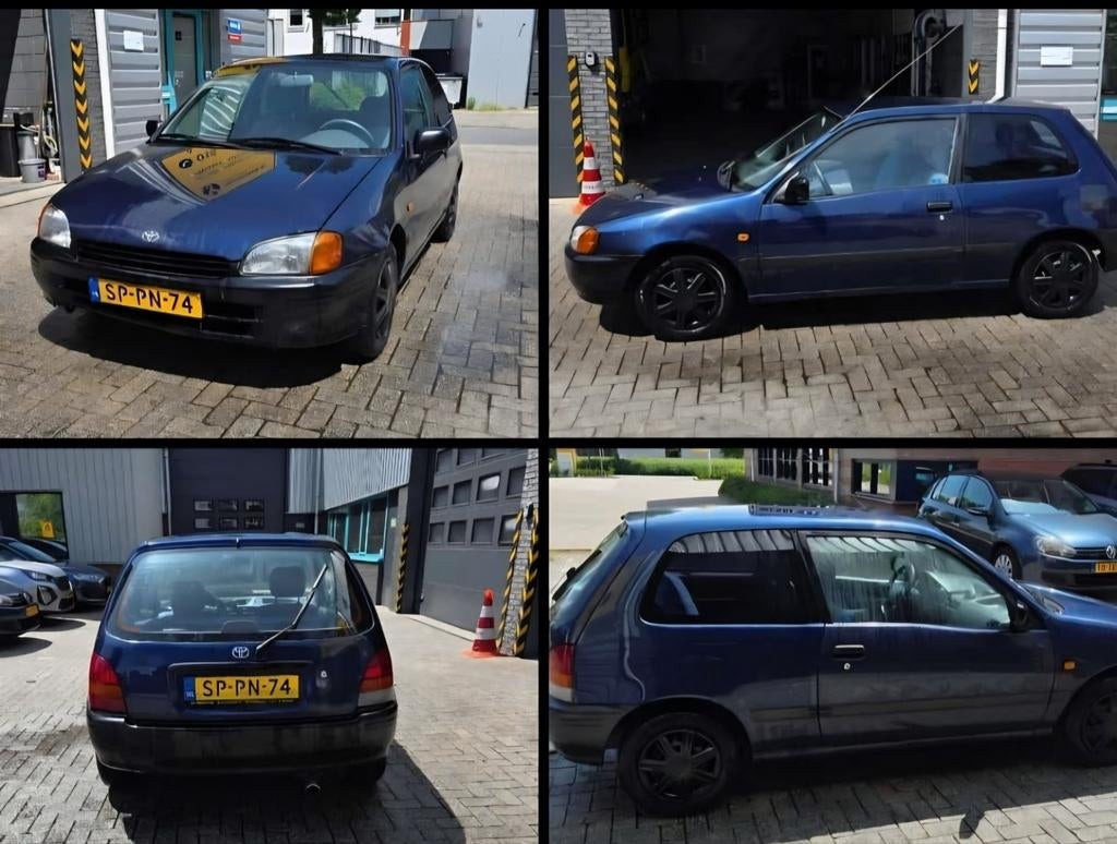 Toyota Starlet 1.3 16V AUT 1998 Blauw  --> met nieuwe APK<--, Automaat, Stof, 4 cilinders, Starlet