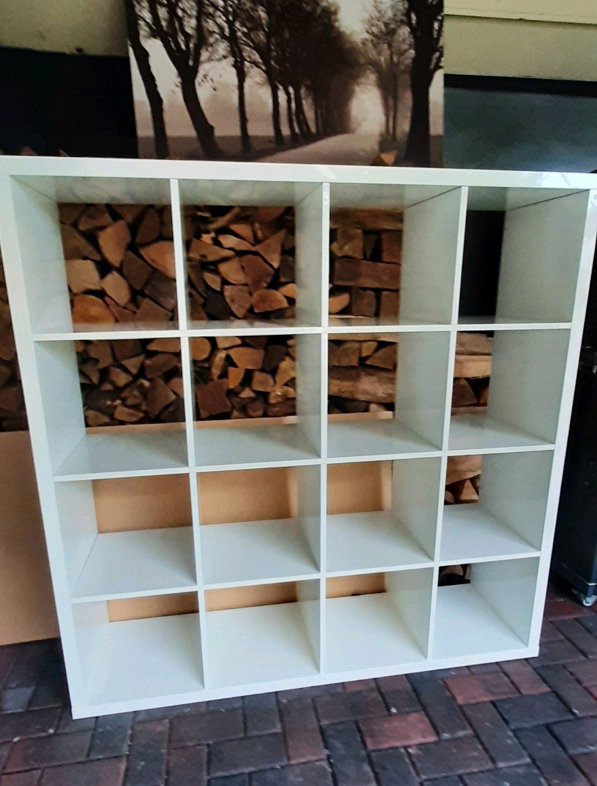 ikea kallax / expedit Vakkenkast 4x4 hoogglans wit, Ophalen, Zo goed als nieuw