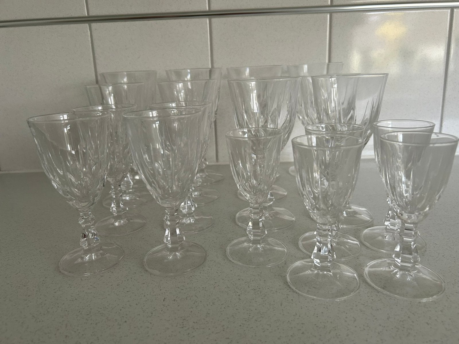 Echt kristallen glazen  🔴 20 stuks Z.G.A.N., Huis en Inrichting, Keuken | Servies, Glas of Glazen, Ophalen of Verzenden, Overige stijlen