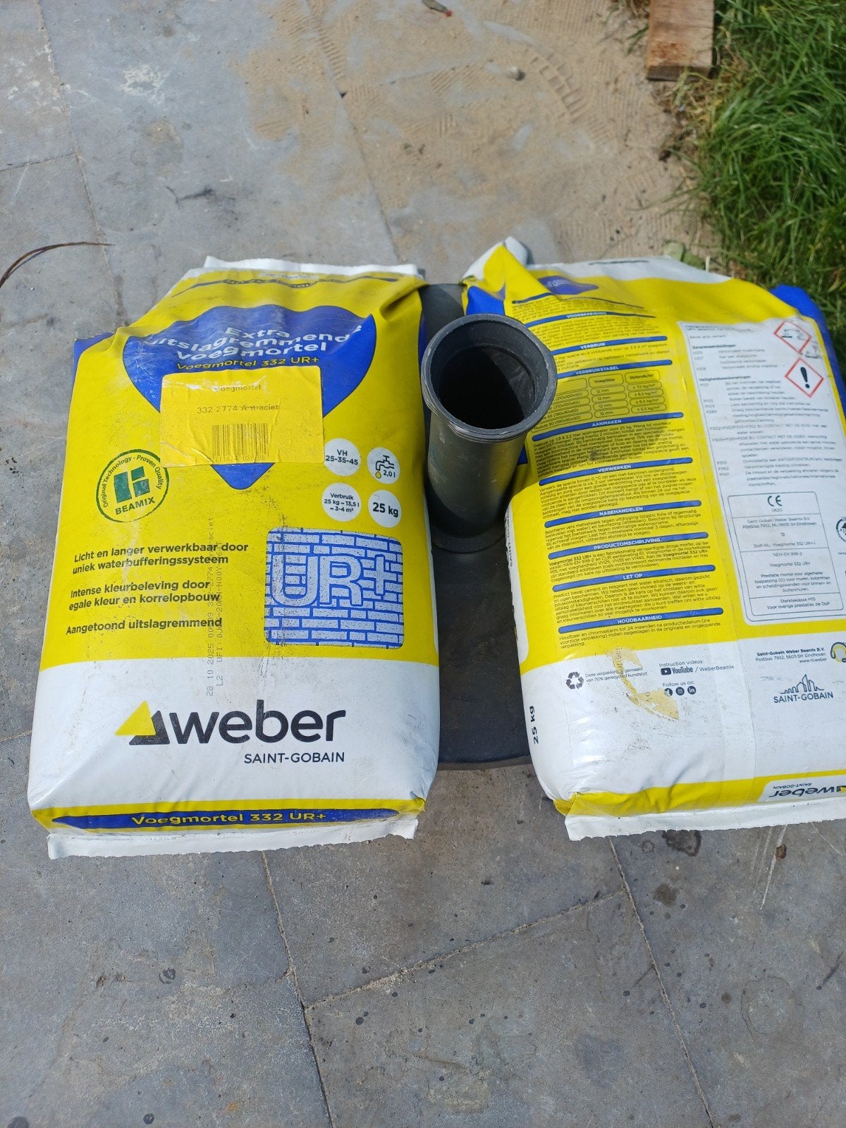 Weber Voegmortel 332 UR+ Antraciet 25 kg, Ophalen, Nieuw